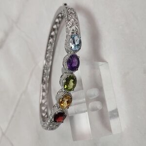 Stainless Steel Gemstone Bracelet